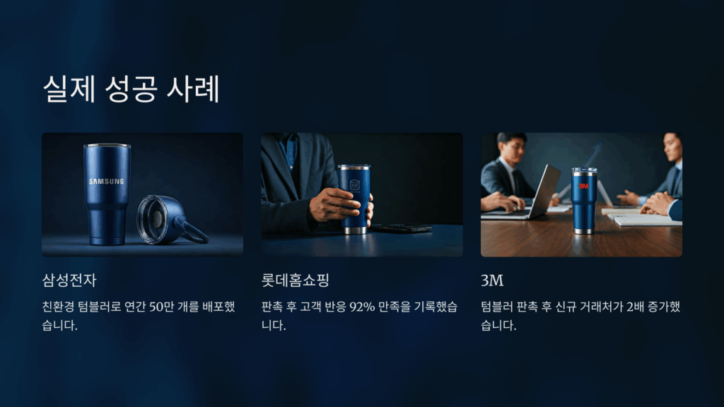 텀블러 판촉물 제작 추천 사례